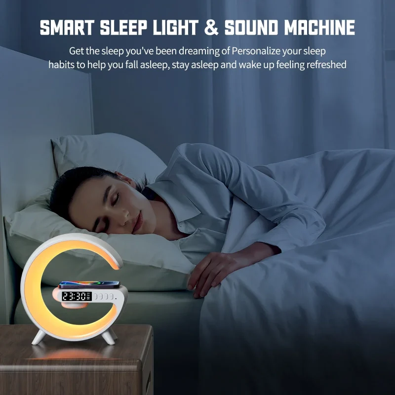 Multifunction RGB light, Alarm Clock, Bluetooth Speaker & Wireless Charger - Image 10